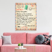 Aan mijn dochter Gift, liefdesbrief aan onze docht Canvas Afdruk (Insitu (Woonkamer))
