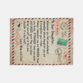 Aan mijn dochter Gift, liefdesbrief aan onze docht Fleece Deken (Voorkant (Horizontaal))