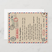 Aan mijn dochter Gift, liefdesbrief dochter en moe Aankondigingskaart (Voorkant / Achterkant)