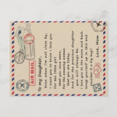 Aan mijn dochter Gift, liefdesbrief dochter en moe Aankondigingskaart (Voorkant)