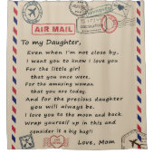 Aan mijn dochter Gift, liefdesbrief dochter en moe Douchegordijn (Voorkant)