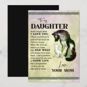 Aan mijn dochter Gift, liefdesbrief dochter en moe Feestdagenkaart (Voorkant / Achterkant)