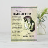 Aan mijn dochter Gift, liefdesbrief dochter en moe Feestdagenkaart (Staand voorkant)