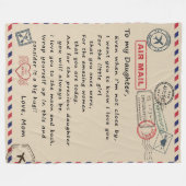 Aan mijn dochter Gift, liefdesbrief dochter en moe Fleece Deken (Voorkant (Horizontaal))