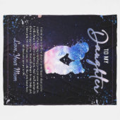 Aan mijn dochter Gift, liefdesbrief dochter en moe Fleece Deken (Voorkant (Horizontaal))