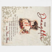 Aan mijn dochter Gift, liefdesbrief dochter en moe Fleece Deken (Voorkant (Horizontaal))