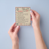 Aan mijn dochter Gift, liefdesbrief dochter en moe Flyer (Hand)