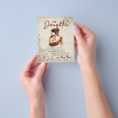 Aan mijn dochter Gift, liefdesbrief dochter en moe Flyer (Hand)