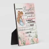 Aan mijn dochter Gift, liefdesbrief dochter en moe Fotoplaat (Zijkant)