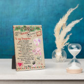 Aan mijn dochter Gift, liefdesbrief dochter en moe Fotoplaat (Zijkant)