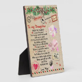 Aan mijn dochter Gift, liefdesbrief dochter en moe Fotoplaat (Zijkant)