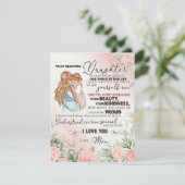 Aan mijn dochter Gift, liefdesbrief dochter en moe Kaart (Staand voorkant)