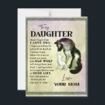 Aan mijn dochter Gift, liefdesbrief dochter en moe Kaart<br><div class="desc">Aan mijn dochter Gift,  Love Letter Daughter and Ma - Dit is een prachtig cadeau voor je familie,  je vriend in alle gevallen,  zoals het opwarmen van het huishouden,  je verjaardag,  je nieuwe thuis - Het kan gebruikt worden voor huisdeuken,  je huis mooier maken!</div>