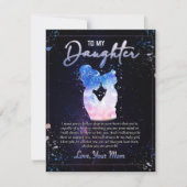 Aan mijn dochter Gift, liefdesbrief dochter en moe Kaart (Voorkant)