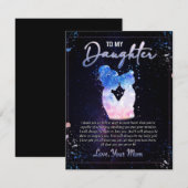 Aan mijn dochter Gift, liefdesbrief dochter en moe Kaart (Voorkant / Achterkant)