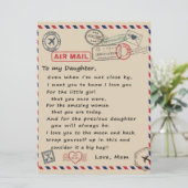 Aan mijn dochter Gift, liefdesbrief dochter en moe Menu (Staand voorkant)