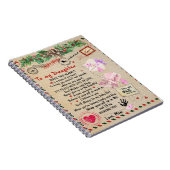 Aan mijn dochter Gift, liefdesbrief dochter en moe Notitieboek (Rechterzijde)