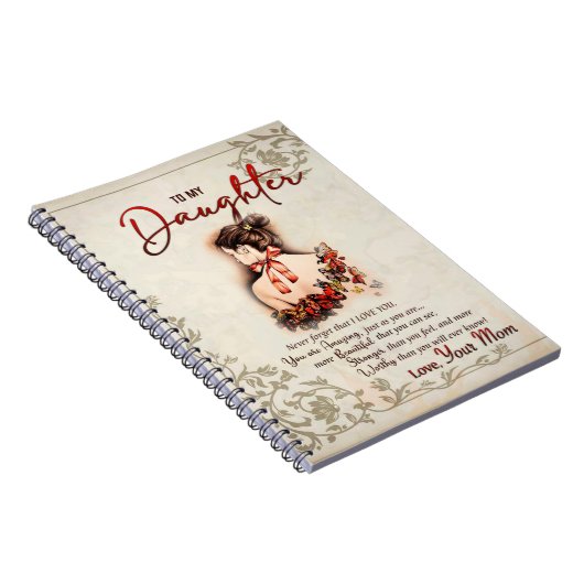 Aan mijn dochter Gift, liefdesbrief dochter en moe Notitieboek (Rechterzijde)