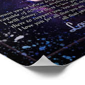 Aan mijn dochter Gift, liefdesbrief dochter en moe Poster (Hoek)