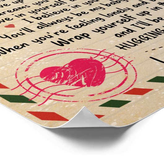 Aan mijn dochter Gift, liefdesbrief dochter en moe Poster (Hoek)