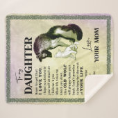 Aan mijn dochter Gift, liefdesbrief dochter en moe Sherpa Deken (Voorkant (horizontaal))