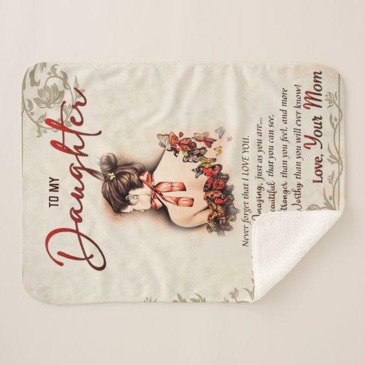 Aan mijn dochter Gift, liefdesbrief dochter en moe Sherpa Deken (Voorkant (horizontaal))