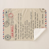 Aan mijn dochter Gift, liefdesbrief dochter en moe Sherpa Deken (Voorkant (horizontaal))