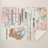 Aan mijn dochter Gift, liefdesbrief dochter en moe Sherpa Deken (Voorkant (horizontaal))