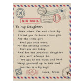 Aan mijn dochter Gift, liefdesbrief dochter en moe Tafelkleed (Voorkant)