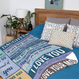 Aan mijn dochter hartelijk afscheid voor de univer fleece deken