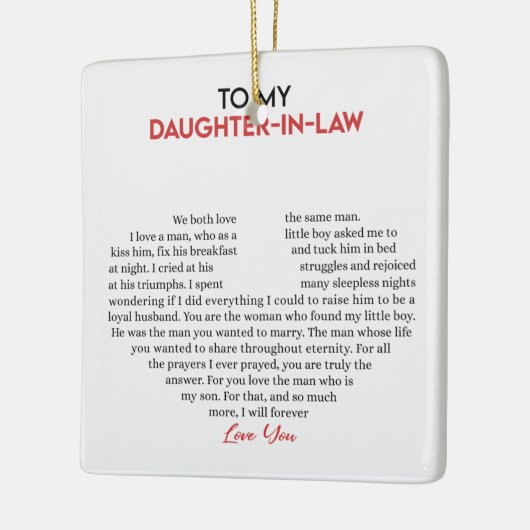 Aan mijn dochter: keramische decoratie (Links)