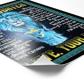 Aan mijn dochter Lion Gift, geschenk van een leeuw Foto Afdruk (Hoek)