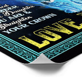 Aan mijn dochter Lion Gift, geschenk van een leeuw Poster (Hoek)