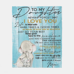 AAN MIJN DOCHTER  LOVELE SCHUIVING VOOR DE DOCHTER FLEECE DEKEN