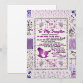 Aan mijn dochter, mijn kleine meisje ik hou van je kaart (Voorkant / Achterkant)