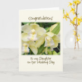 Aan mijn dochter op haar huwelijksdag kaart (Gele Bloem)