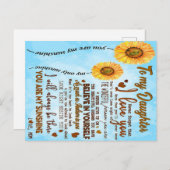 Aan mijn dochter | Speciale brief aan mijn dochter Briefkaart (Voorkant / Achterkant)