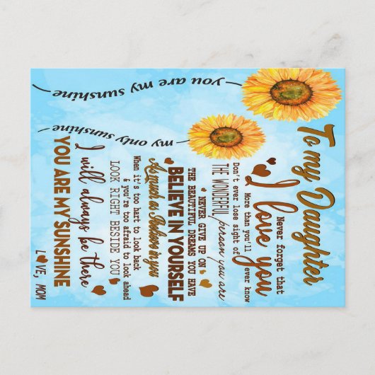 Aan mijn dochter | Speciale brief aan mijn dochter Briefkaart (Voorkant)