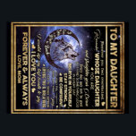 Aan mijn dochter Wolf Birthday Gift, grappig cadea Poster<br><div class="desc">Aan mijn dochter Wolf Birthday Gift,  grappig cadeau</div>