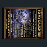 Aan mijn dochter Wolf Birthday Gift, grappig cadea Poster<br><div class="desc">Aan mijn dochter Wolf Birthday Gift,  grappig cadeau</div>