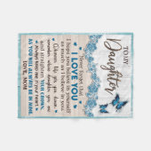 Aan Mijn Dochterbak, Persoonlijke Naam Fleece Deken (Voorkant (Horizontaal))