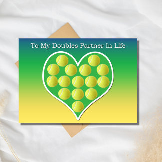 Aan mijn dubbelpartner in het leven Tenniskaart Kaart
