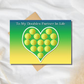 Aan mijn dubbelpartner in het leven Tenniskaart Kaart