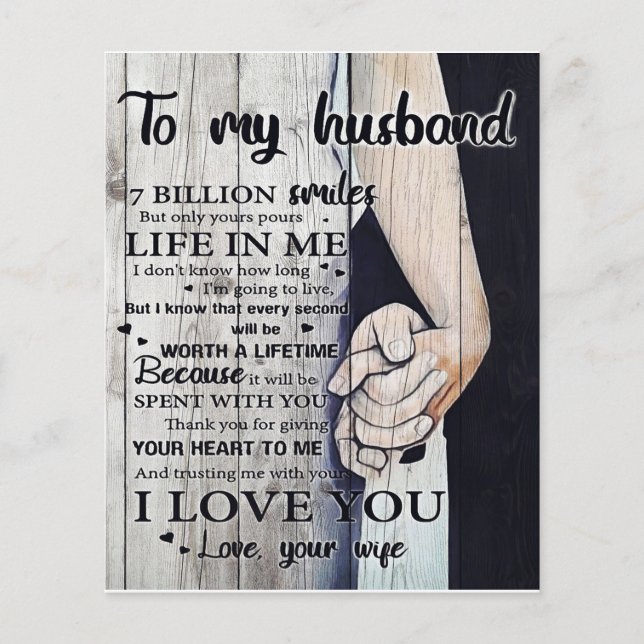 Aan mijn echtgenoot Gift | Brief van de Lovely Hus (Voorkant)