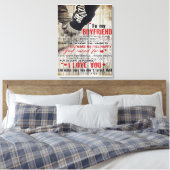 Aan mijn echtgenoot Gift | Brief van de Lovely Hus Canvas Afdruk (Insitu (Slaapkamer))