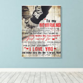 Aan mijn echtgenoot Gift | Brief van de Lovely Hus Canvas Afdruk (Insitu (Houten vloer))