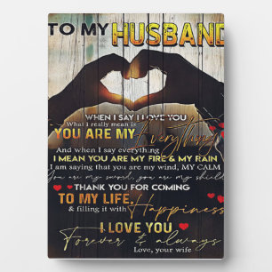Aan mijn echtgenoot Gift Brief van de Lovely Hus Fotoplaat