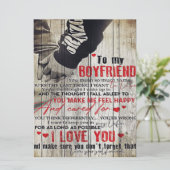Aan mijn echtgenoot Gift | Brief van de Lovely Hus Menu (Staand voorkant)