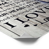 Aan mijn echtgenoot Gift | Brief van de Lovely Hus Poster (Hoek)