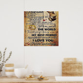 Aan mijn echtgenoot Gift | Brief van de Lovely Hus Poster (Keuken)